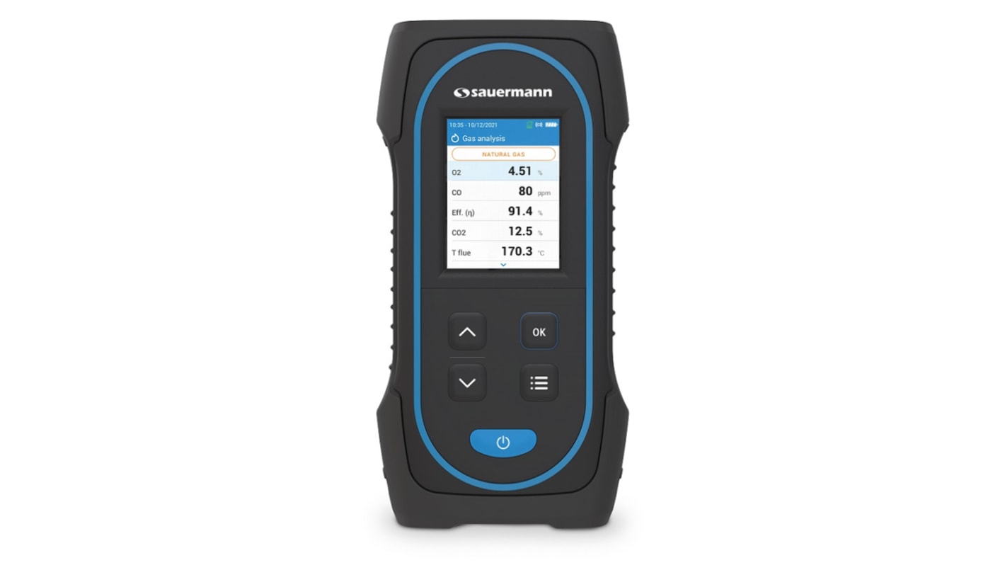 Analizador de gases de combustión SAUERMANN. SICA 030 KIT 2AS, Monóxido de carbono, Oxígeno