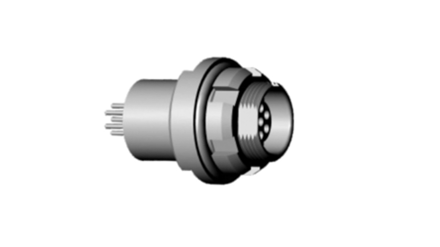 Connettore circolare RS PRO, femmina, M12, 10 poli, Montaggio a pannello