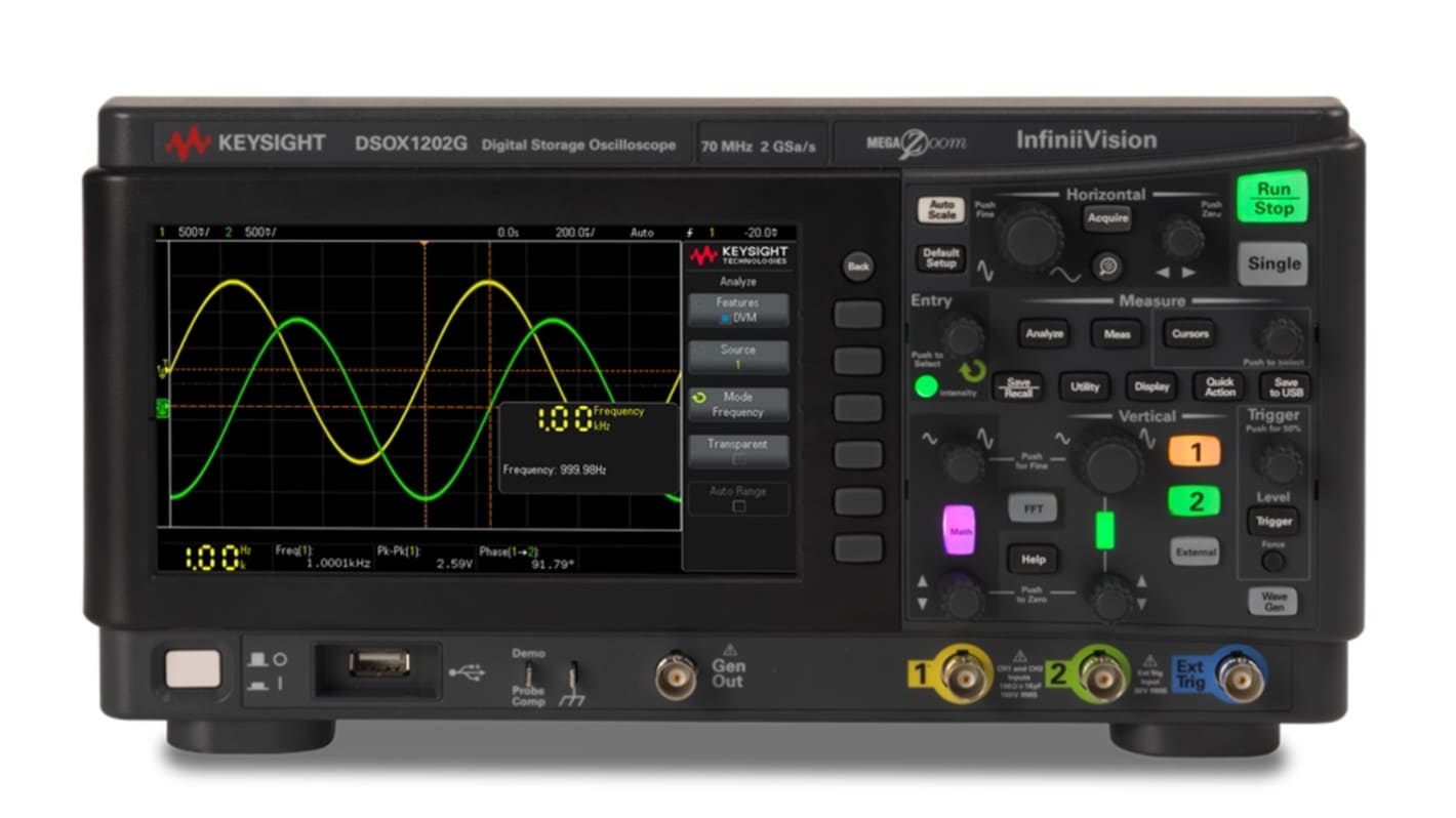 Keysight DSOX1202G Speicher Tisch Oszilloskop 2-Kanal Analog 100MHz