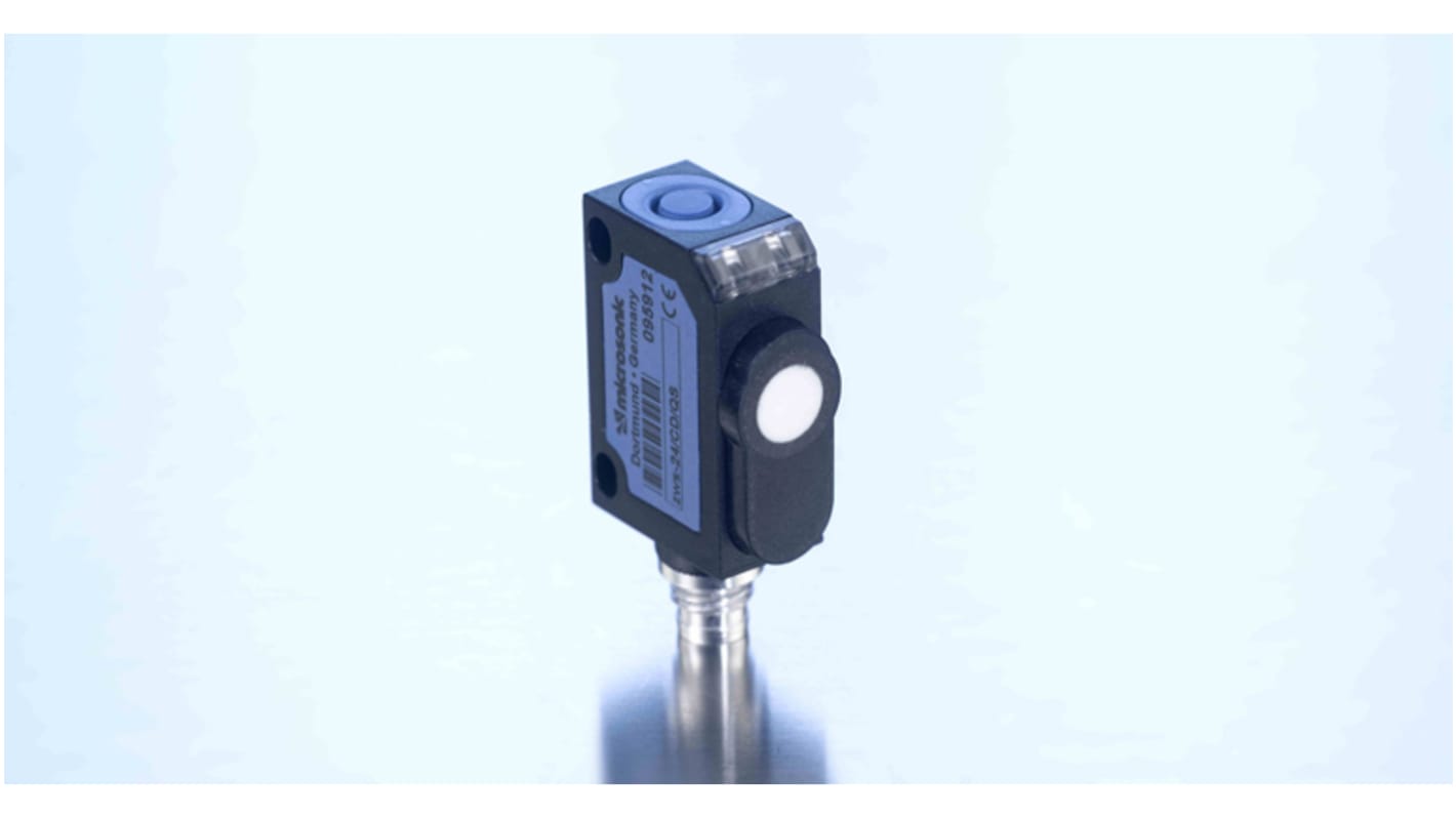 Microsonic ZWS Series Ultrasonic Block-Style Ultrasonic Sensor, M12 x 1, 350 mm Detection, PNP Output, 20 → 30 V