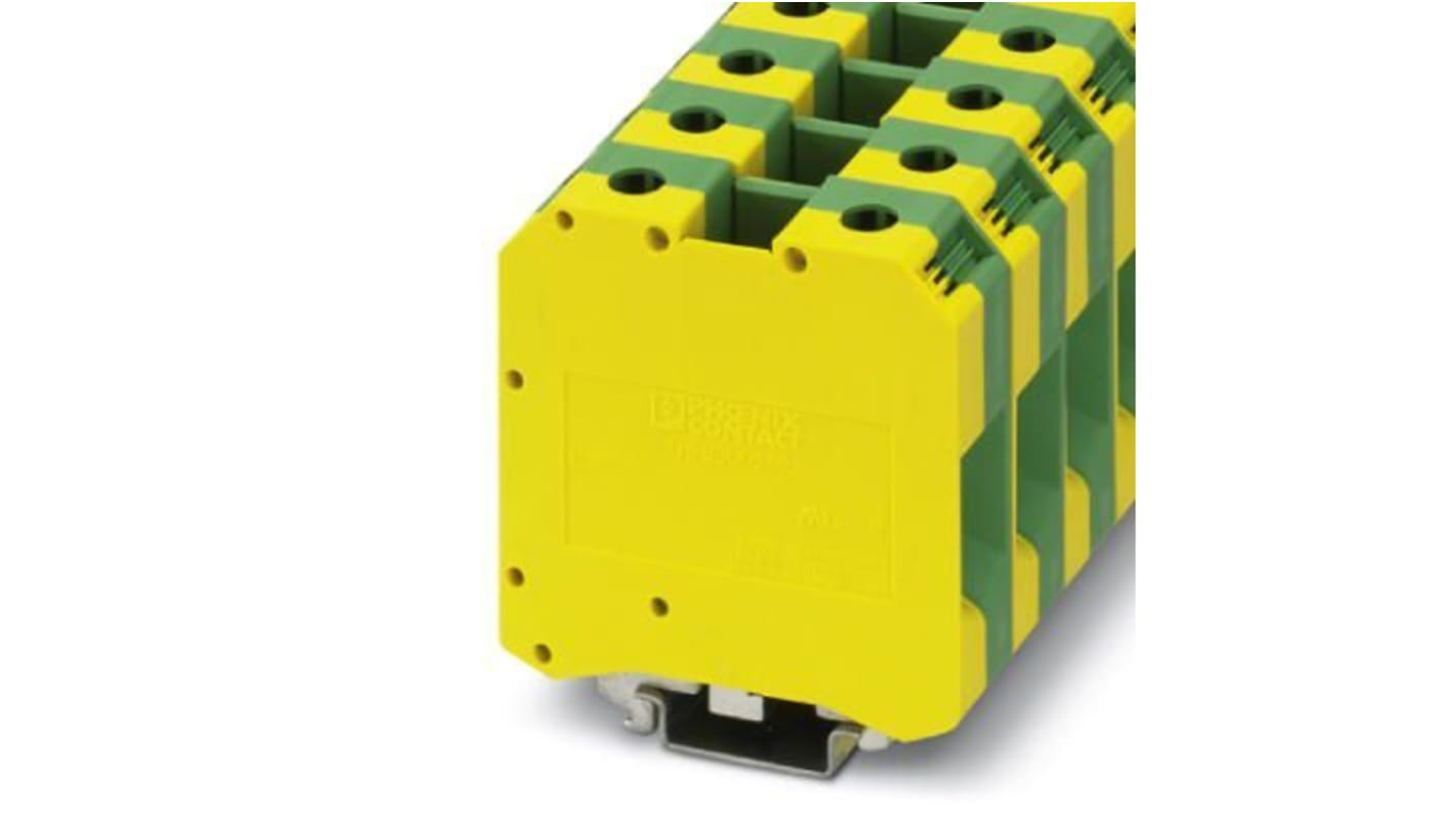 Phoenix Contact 1-Way DIN Rail Earth Modular Terminal Block, 50mm²