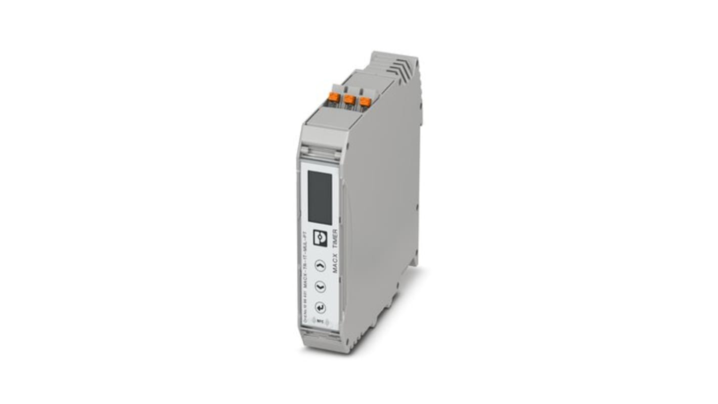 Timer Relay Phoenix Contact, intervallo 0.01 → 59999min, 2 poli, 2, Guida DIN