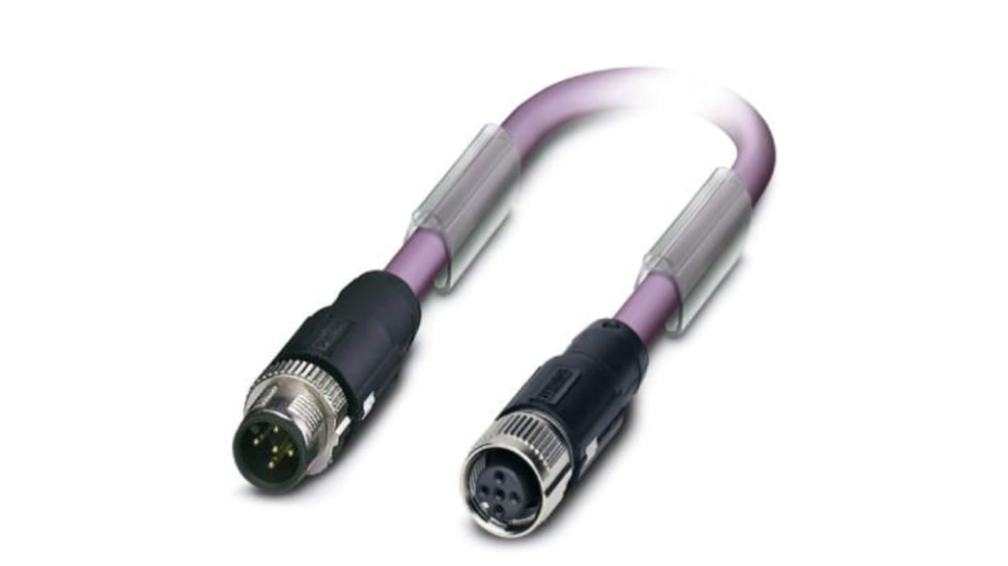 Phoenix Contact Control Cable, 5 Cores, 2x 0.25 mm², Screened, 15m, Purple