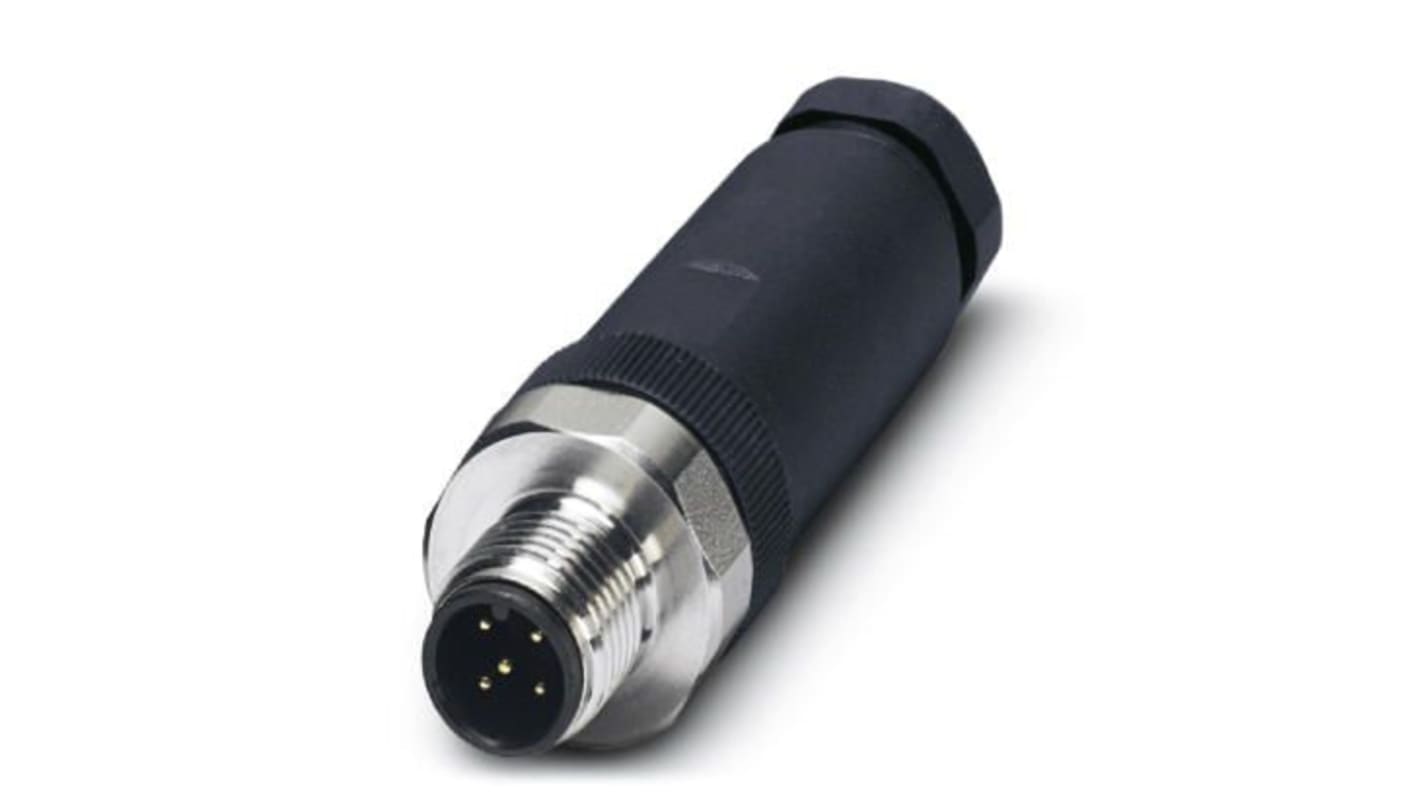 Phoenix Contact Circular Connector, 5 Contacts, Screw, M12 Connector, Plug, IP65, IP67, IP69K, SACC Series