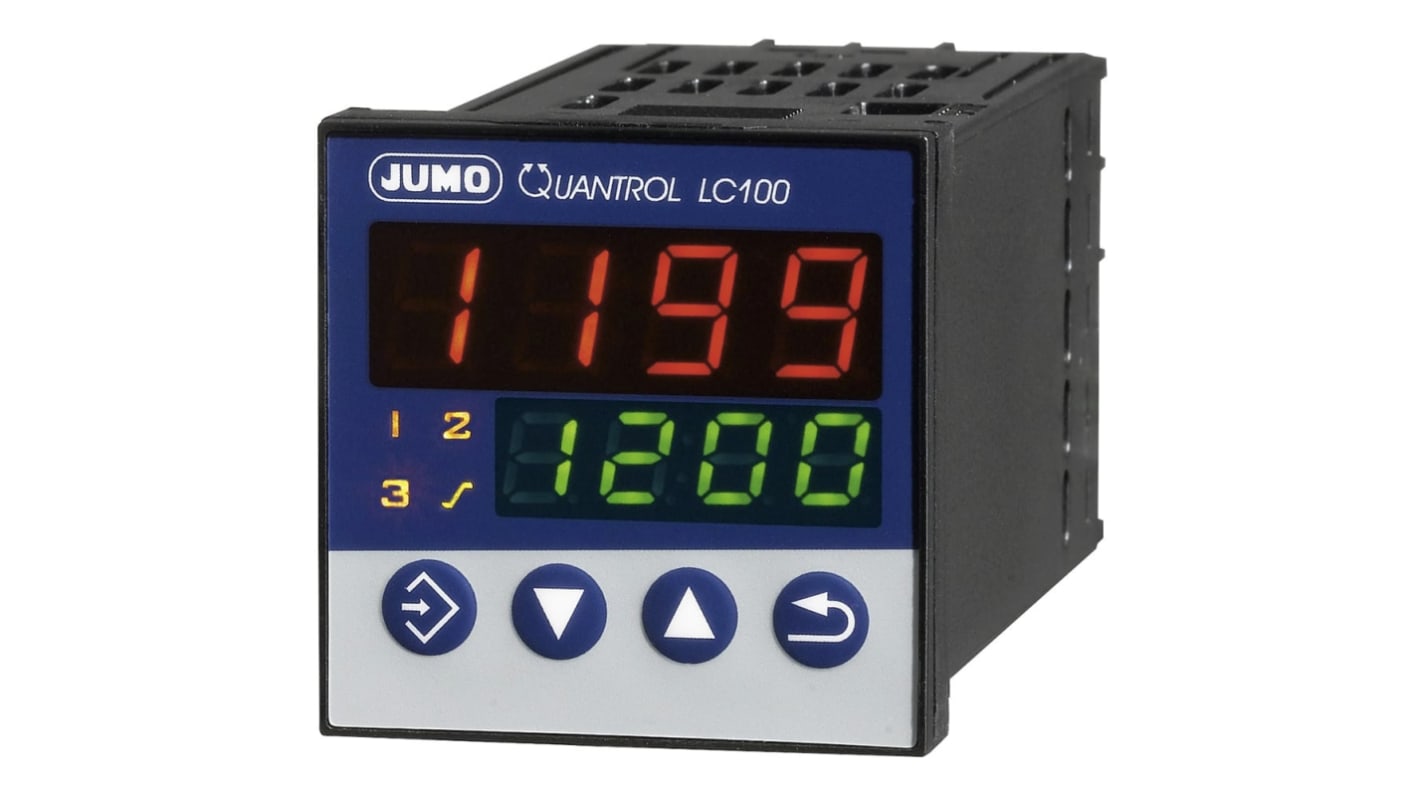 Jumo LC100 PID Temperaturregler Tafelmontage, 1 x Relais Ausgang, 240 V, 48 x 48mm