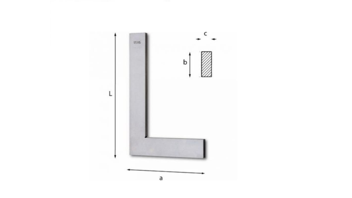 Squadra da falegname Usag, 150 mm x 25 mm, Metrico