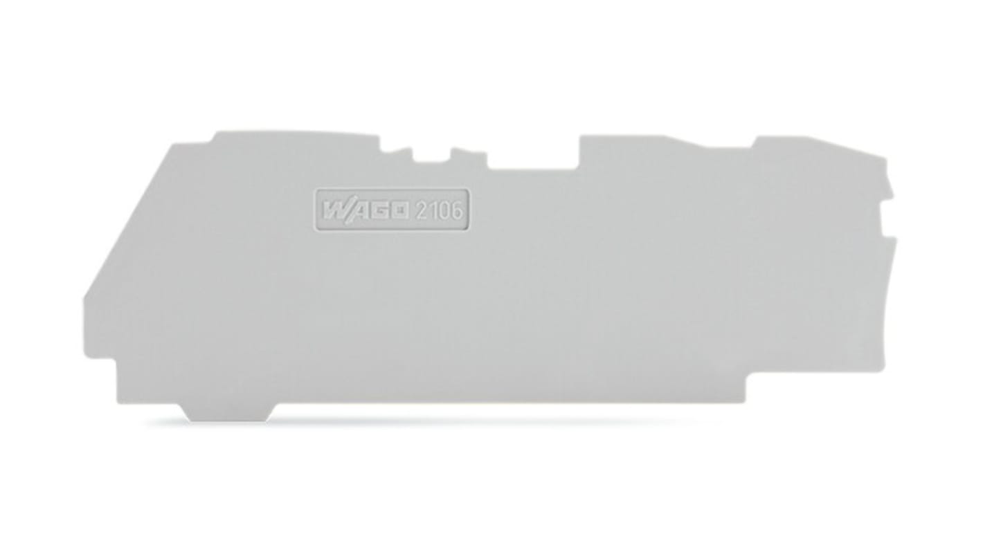Plaques intermédiaire et terminale Wago, série TOPJOB S, 2106 pour Blocs de jonction de la série 2106