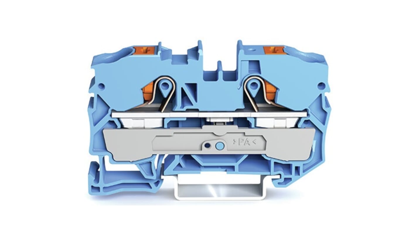 Bloc de jonction de traversée Wago TOPJOB S, 2210, 10mm², Borne à cage enfichable, Bleu