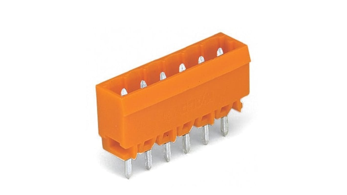 Conector macho para PCB Wago serie 231 de 10 vías, 1 fila, paso 5mm