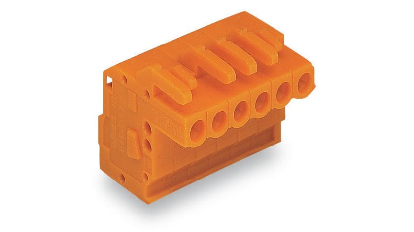 Wago 5.08mm Pitch 4 Way Pluggable Terminal Block, Plug