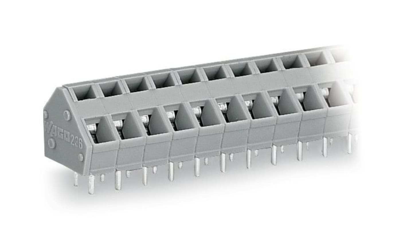 Morsettiera per circuito stampato Wago Femmina a 16 vie, 1 fila, passo 5/5.08mm, Montaggio con foro passante