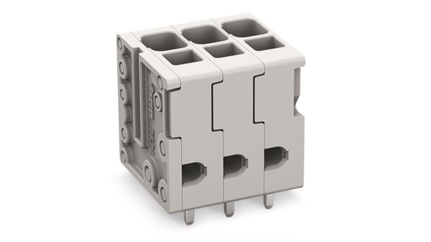 Morsettiera per circuito stampato Wago Femmina a 5 vie, 1 fila, passo 5mm, Passante