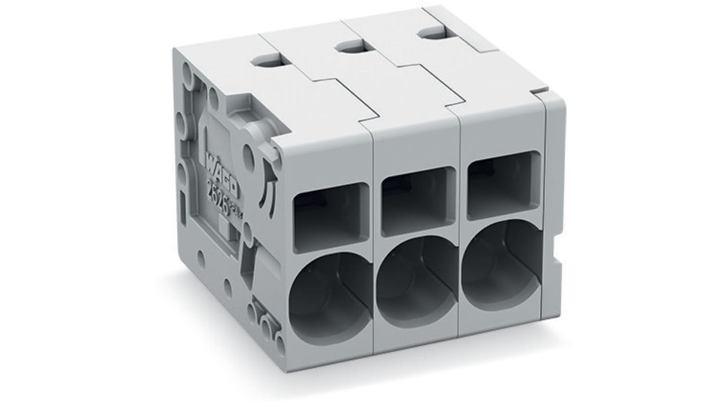 Morsettiera per circuito stampato Wago Femmina a 3 vie, 1 fila, passo 7.5mm, Passante