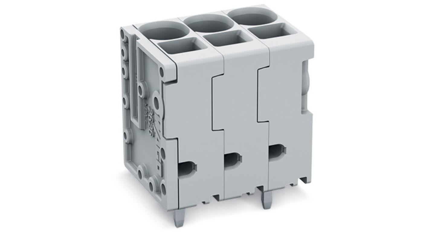 Morsettiera per circuito stampato Wago Femmina a 3 vie, 1 fila, passo 7.5mm, Passante