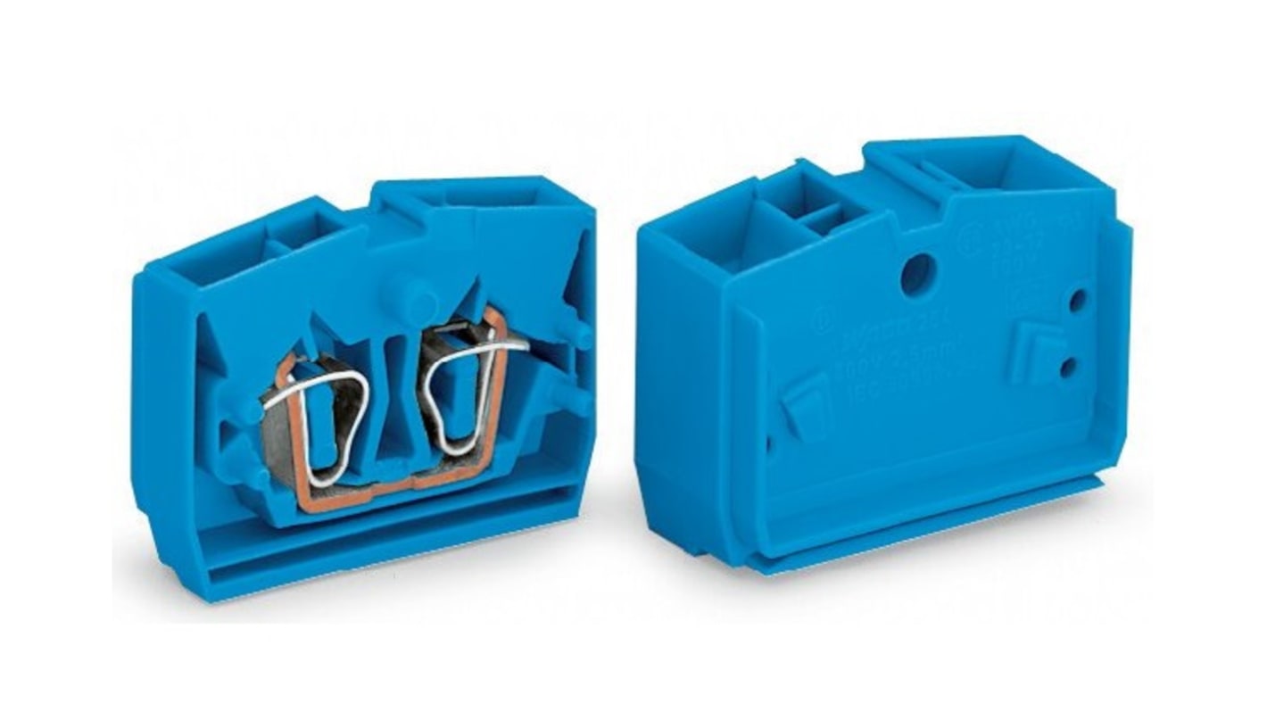 Wago 264 Series Orange End Terminal Block, 2.5mm², Single-Level, Cage Clamp Termination