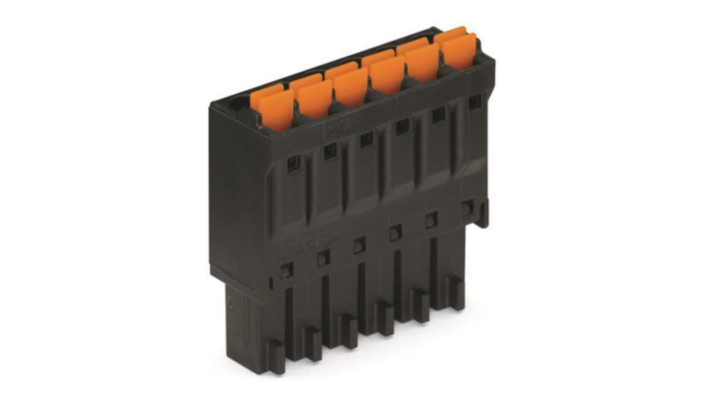 Wago 3.5mm Pitch 4 Way Pluggable Terminal Block, Plug