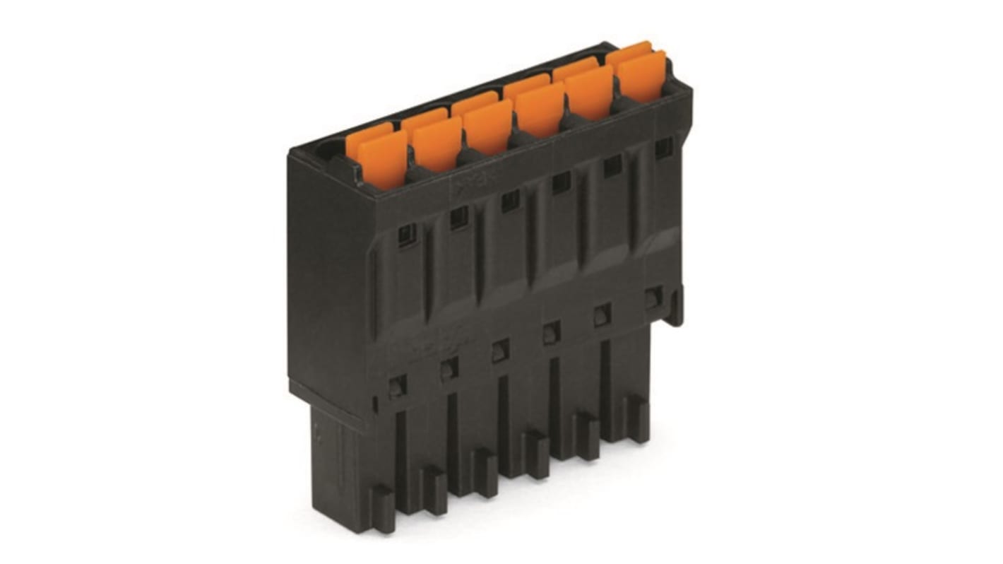 Wago 3.5mm Pitch 5 Way Pluggable Terminal Block, Plug