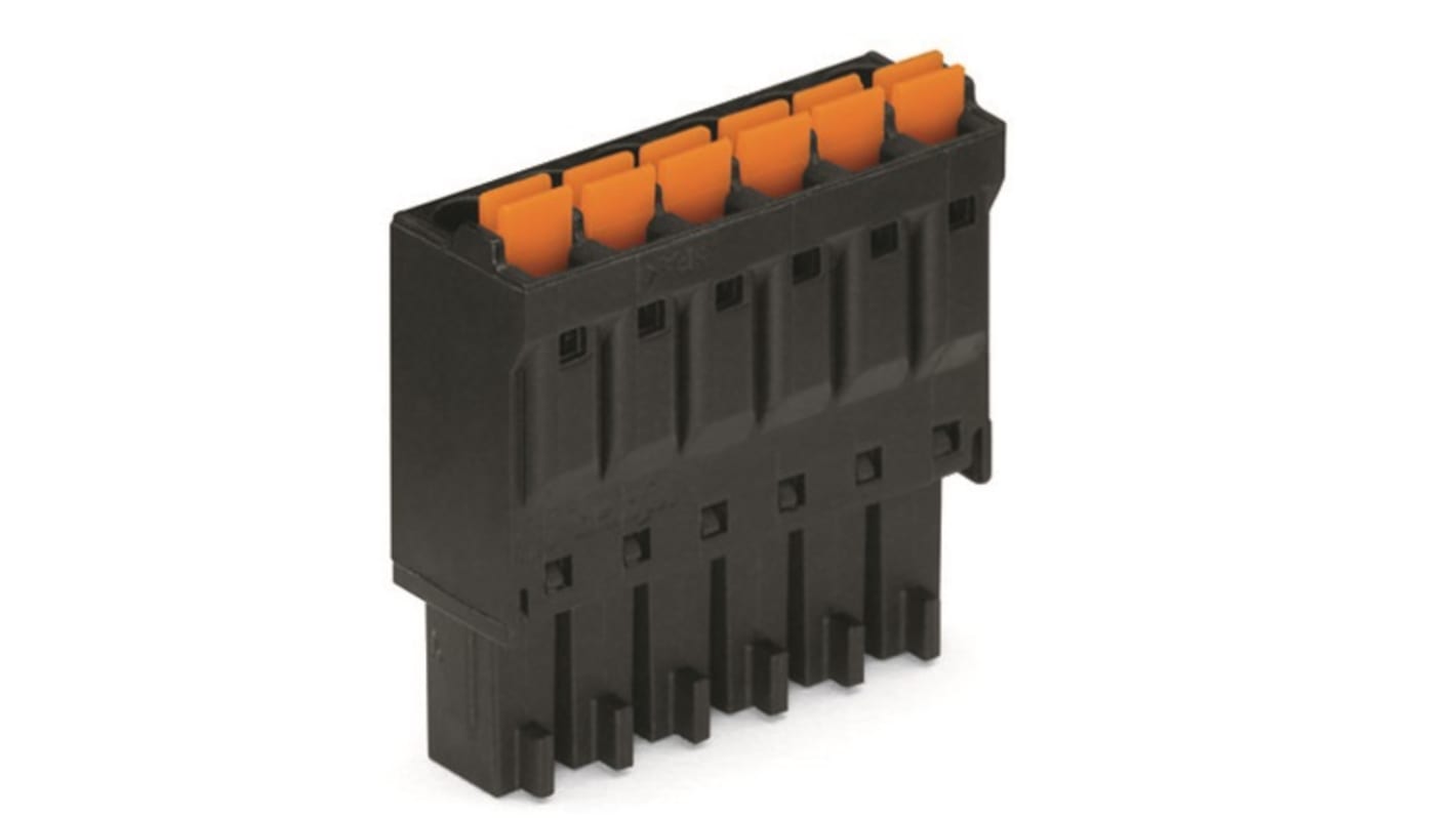 Wago 3.5mm Pitch 8 Way Pluggable Terminal Block, Plug