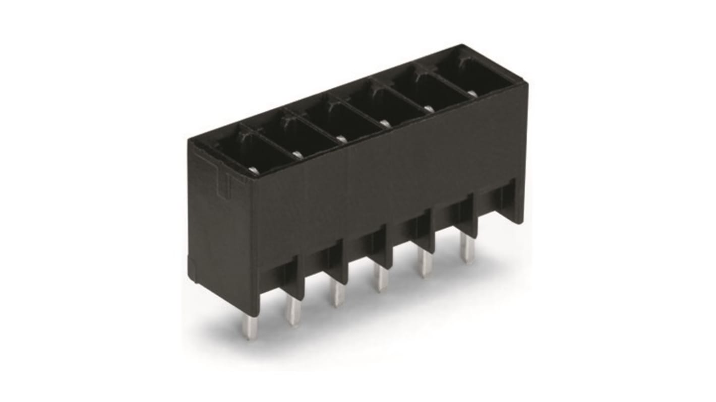 Conector macho para PCB Wago serie 714 de 5 vías, 1 fila, paso 3.5mm