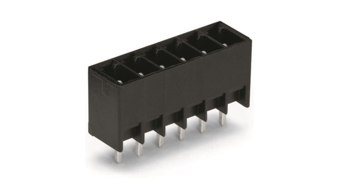 Conector macho para PCB Wago serie 714 de 8 vías, 1 fila, paso 3.5mm