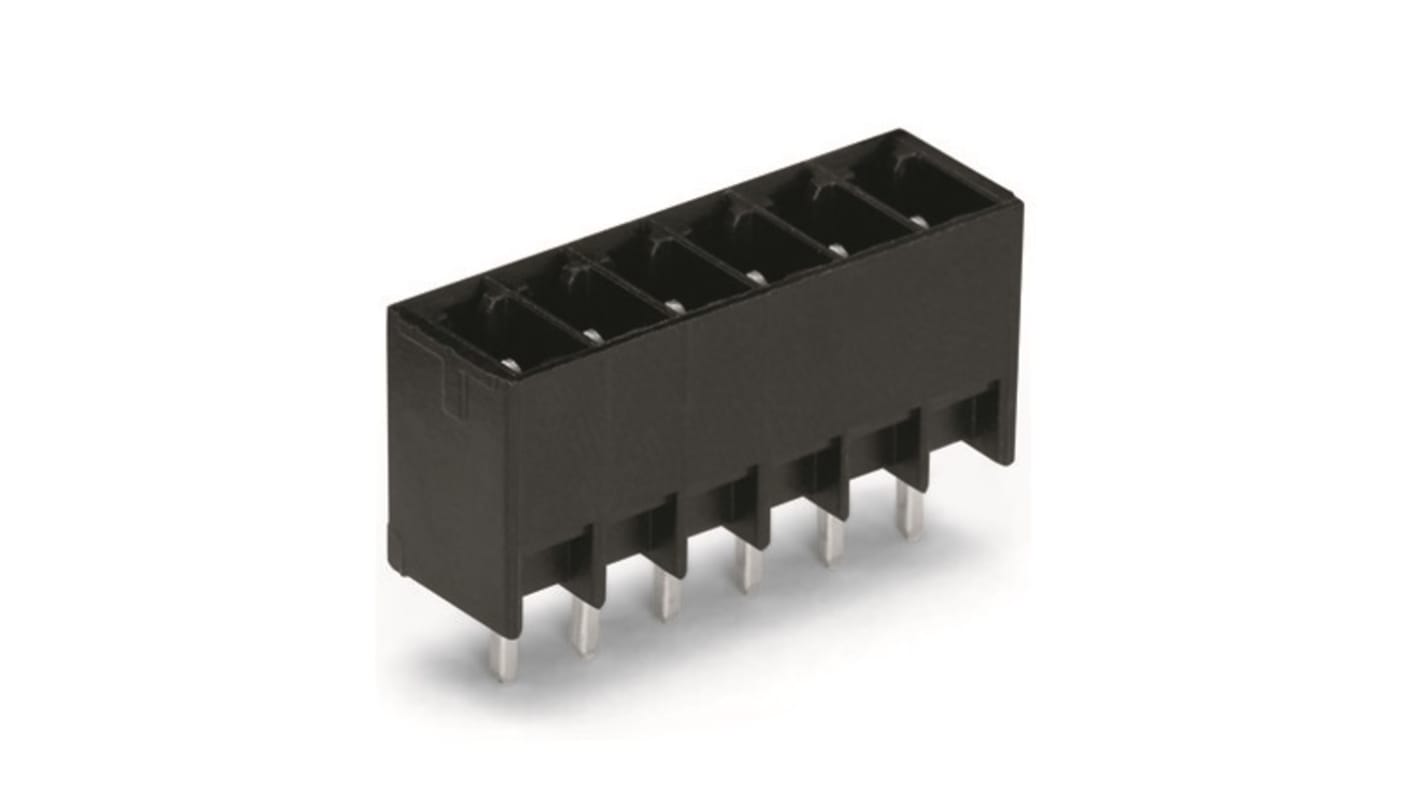 Conector macho para PCB Wago serie 714 de 12 vías, 1 fila, paso 3.5mm