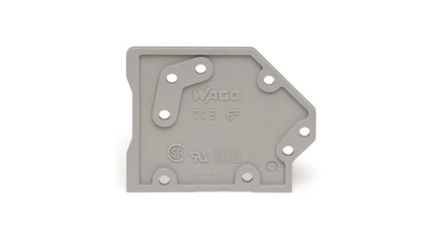 End plate; snap-fit type; 1.6 mm thick;