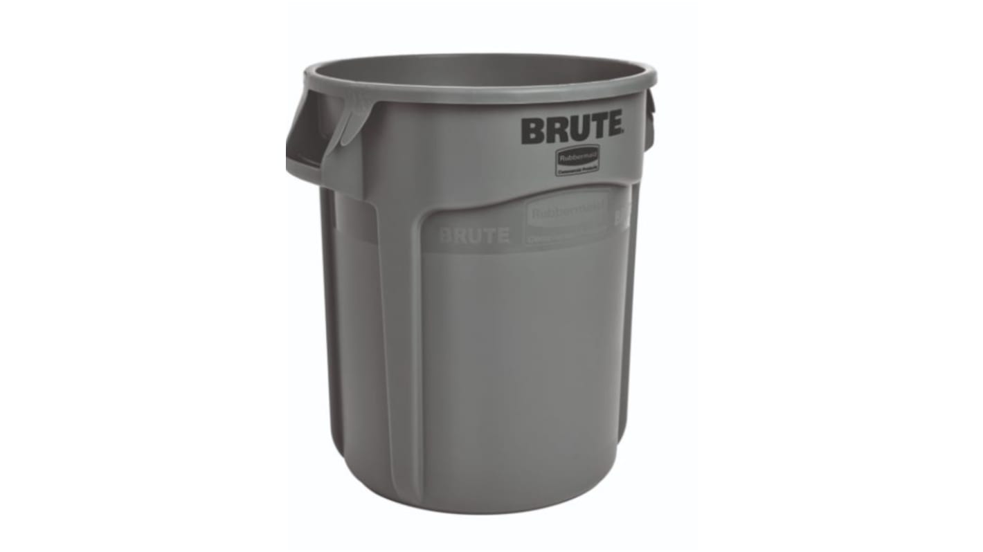 Rubbermaid Commercial Products Brute Vented 10gal Grey Polypropylene Waste Bin