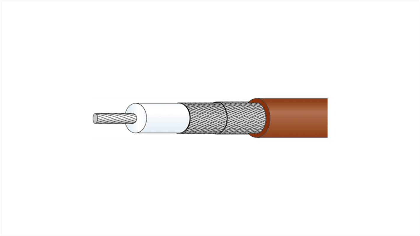 Huber+Suhner Coaxial Cable, 100m, RG400 Coaxial, Unterminated