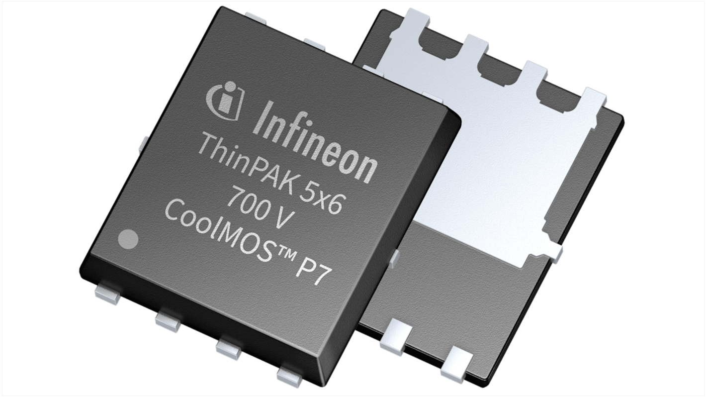MOSFET Infineon canal N, ThinPAK 5 x 6 6,7 A 700 V, 5 broches