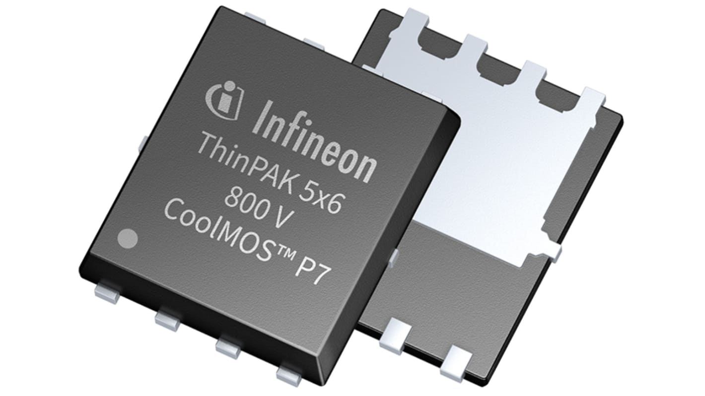 MOSFET Infineon IPLK80R1K2P7ATMA1, VDSS 800 V, ID 4,5 A, ThinPAK 5 x 6 de 5 pines