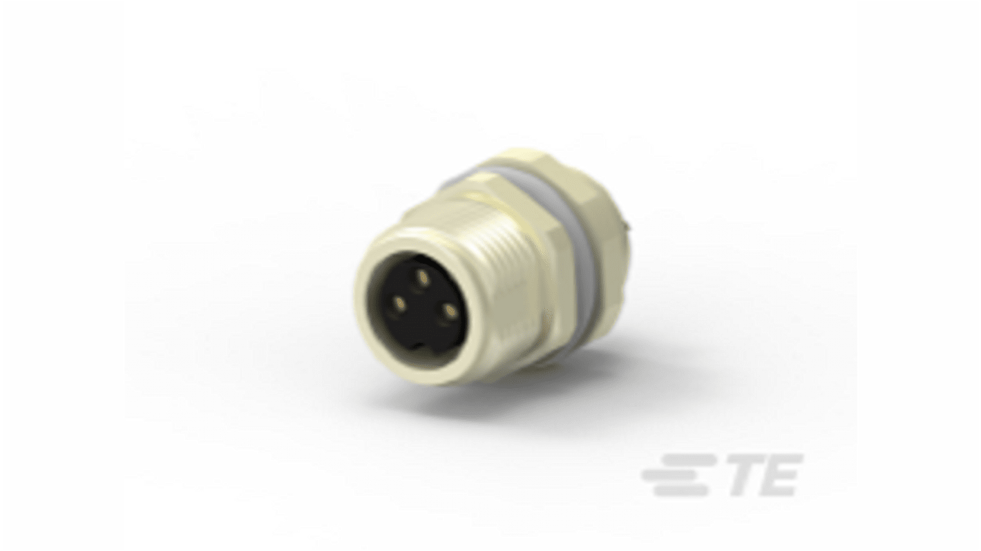 TE Connectivity Circular Connector, 3 Contacts, M8 Connector, Socket, Female