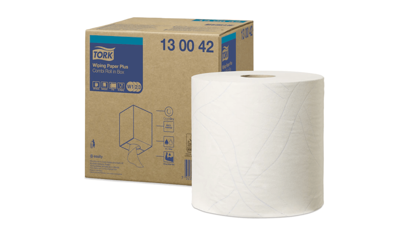 Tork Rolled White Paper Towel, 750 Sheets