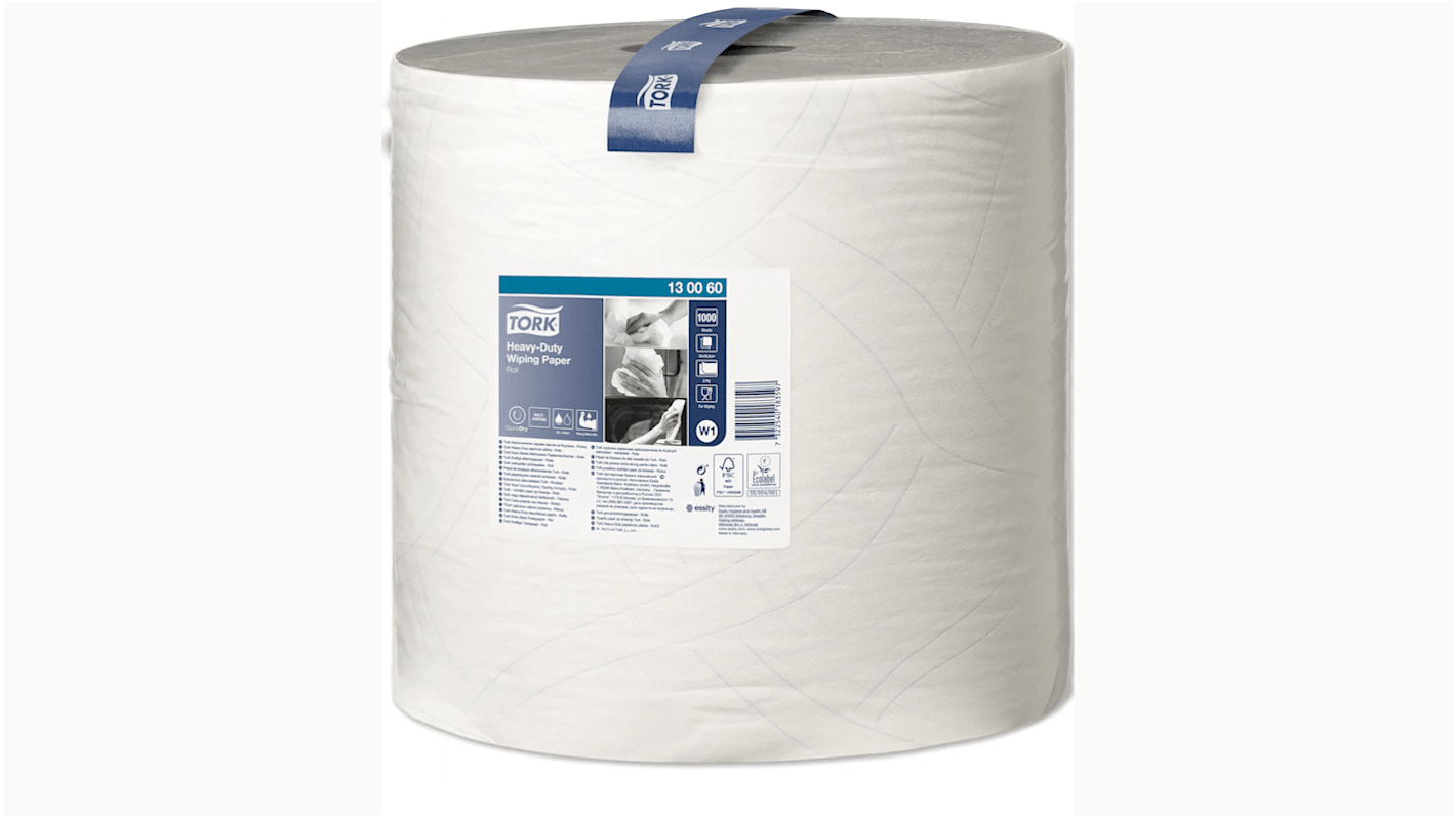 Essuie-tout Wiping Paper Rouleau Blanc, 1000 feuilles