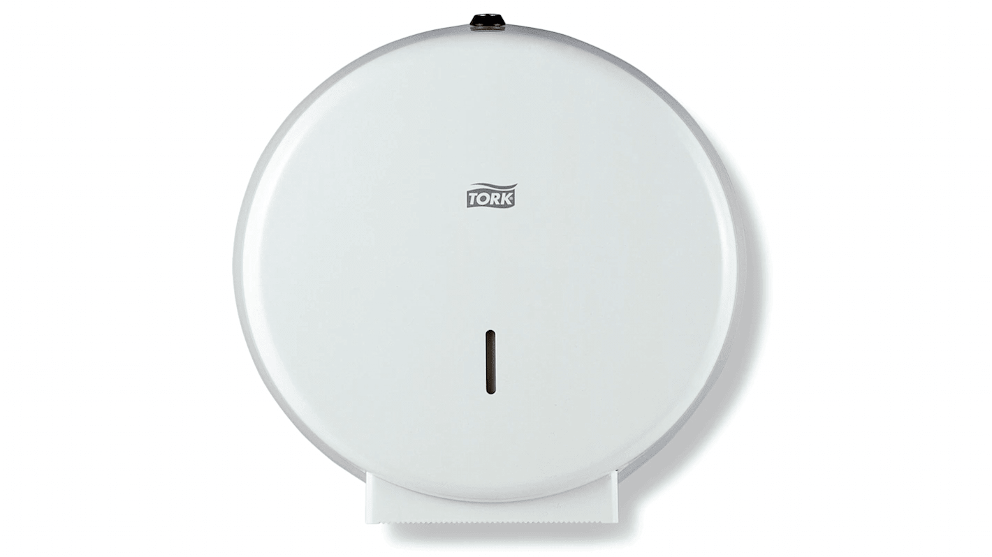 Tork White Metal Toilet Roll Dispenser, 118mm x 325mm x 319mm