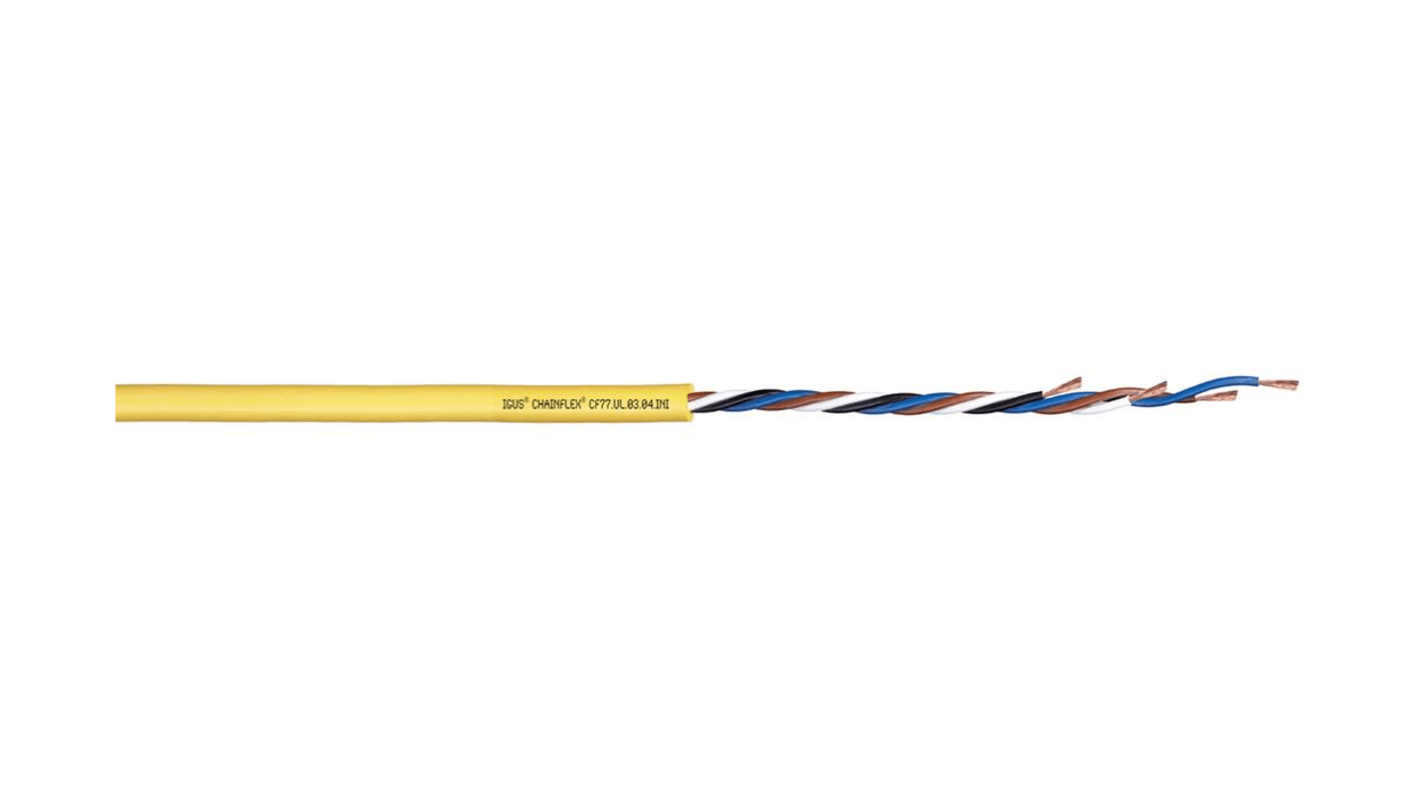 Cable de control Igus chainflex CF77.UL de 12 núcleos, 1 mm², long. 100m