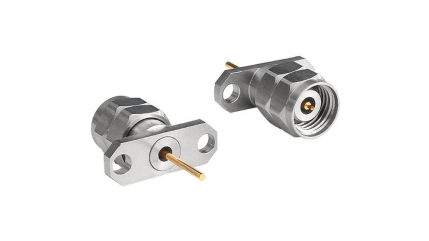 Bulgin Male/Female Flange Mount Circular Coaxial Connector, Plug In Termination, Straight Body