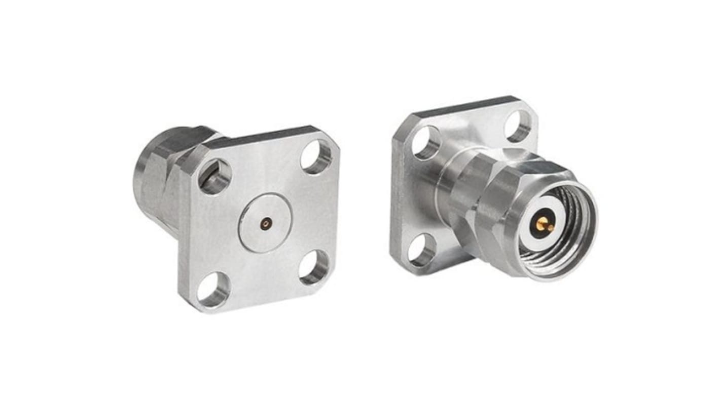 Bulgin Male/Female Flange Mount Circular Coaxial Connector, Plug In Termination, Straight Body