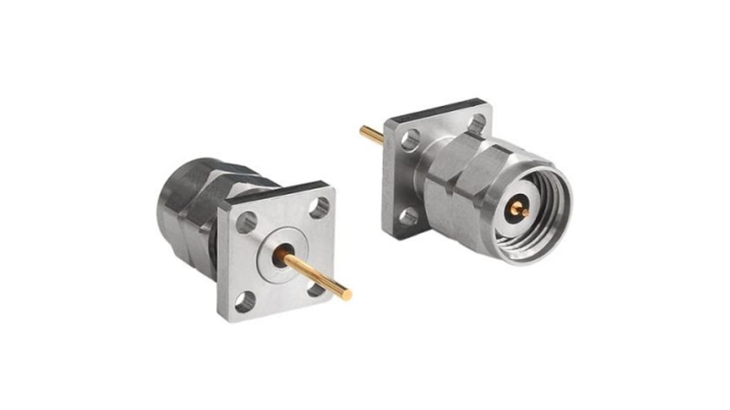 Bulgin Male/Female Flange Mount Circular Coaxial Connector, Plug In Termination, Straight Body