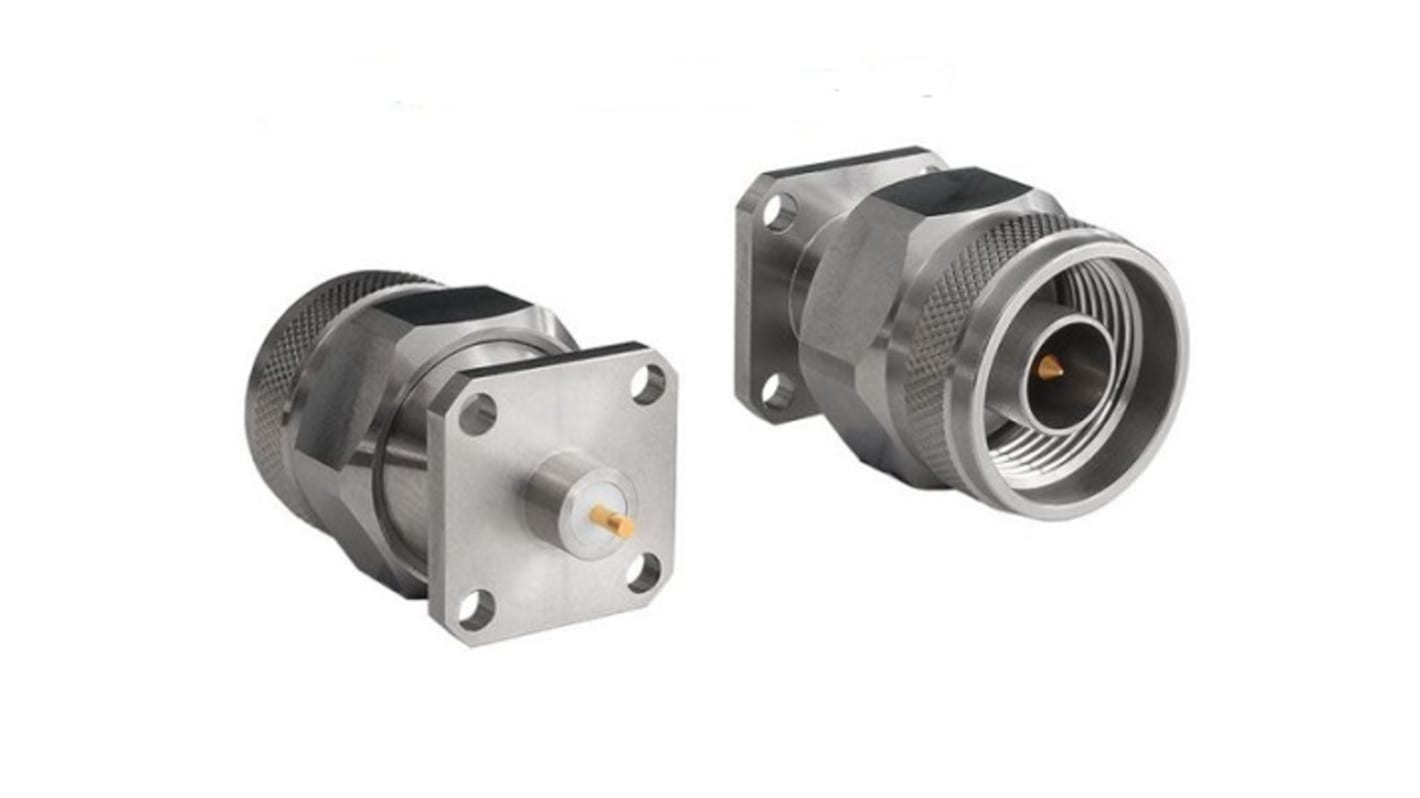 Connecteur coaxial cylindrique Bulgin Mâle Droit, raccordement Enfichable Montage sur Platine