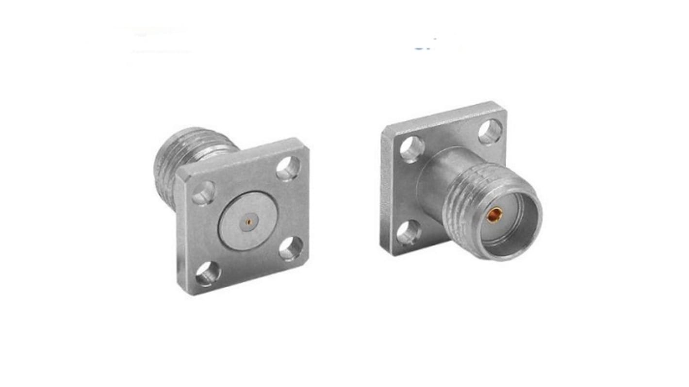 Bulgin, jack Flange Mount Circular Coaxial Connector, Plug In Termination, Straight Body