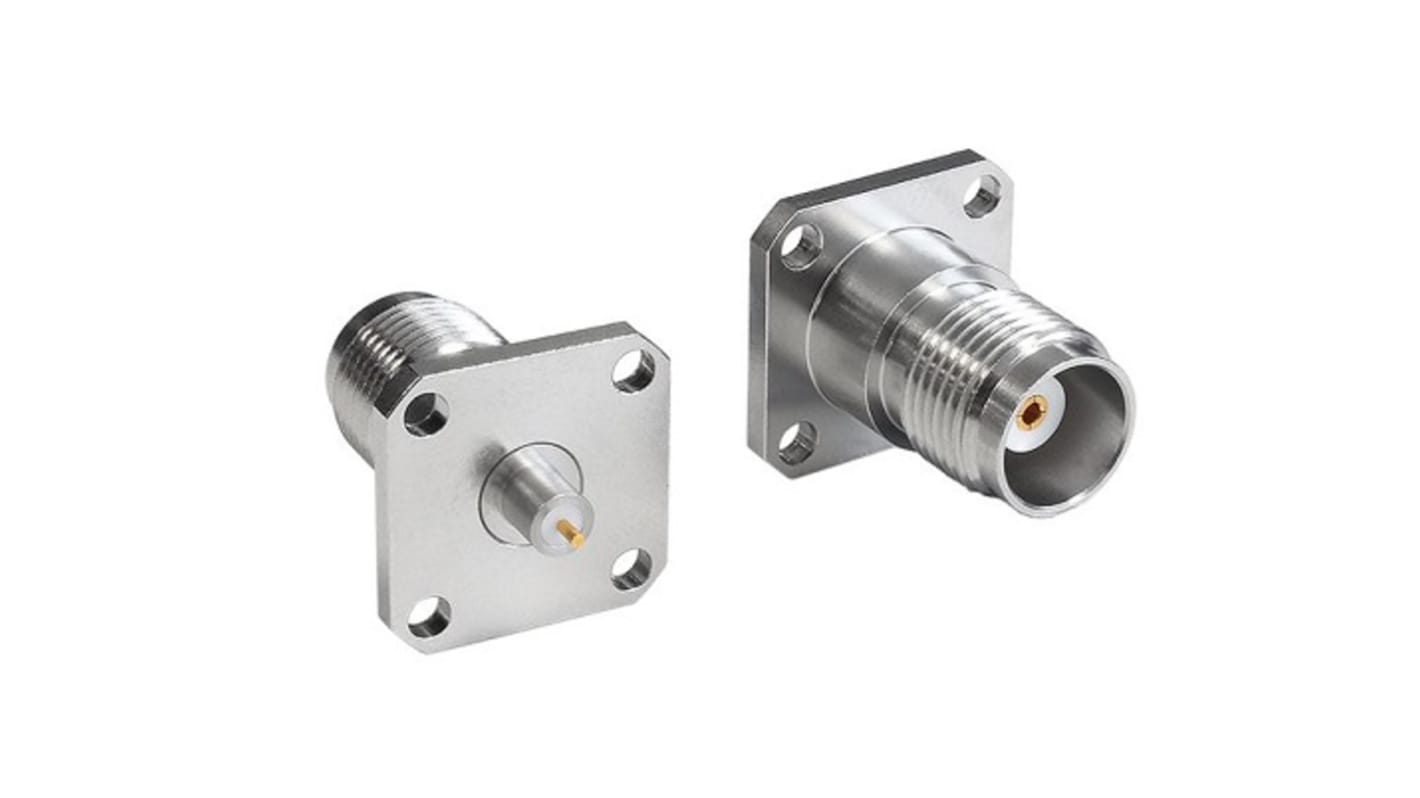 Bulgin, jack Flange Mount Circular Coaxial Connector, Jack Screw Termination, Straight Body