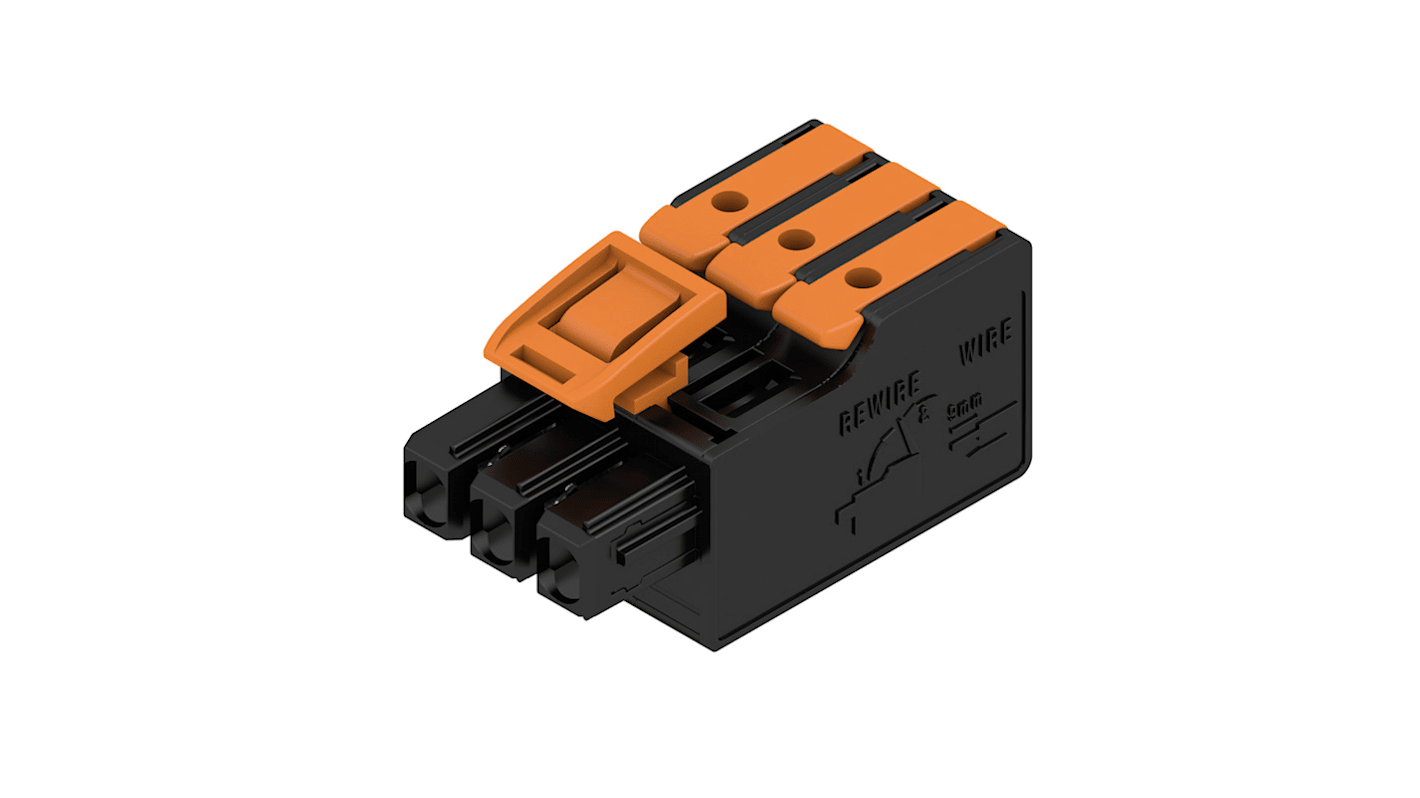 Adapter złącza 3-pinowe -rzędowe raster: 5mm Weidmuller Żeński