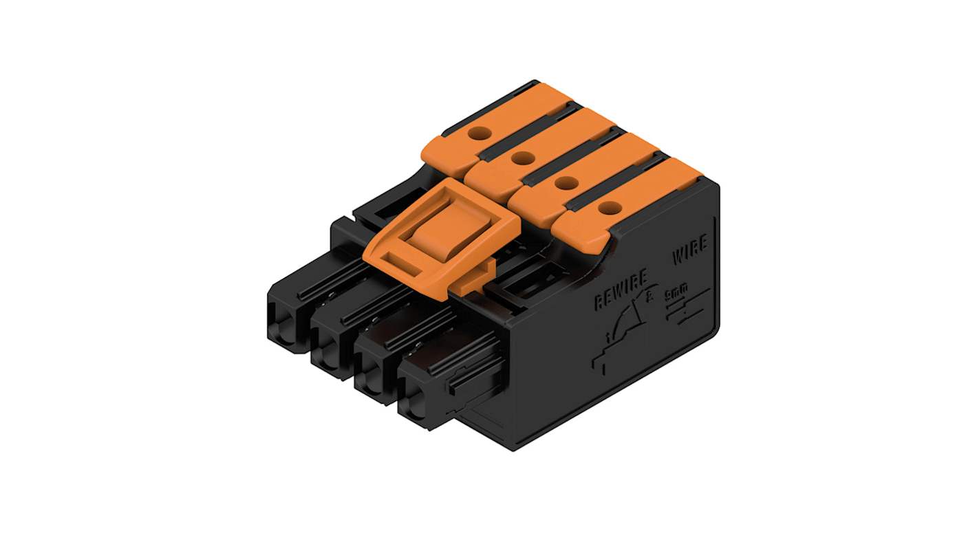 Boîtier pour connecteur CI Femelle, 4 contacts 1 rang , pas 5mm