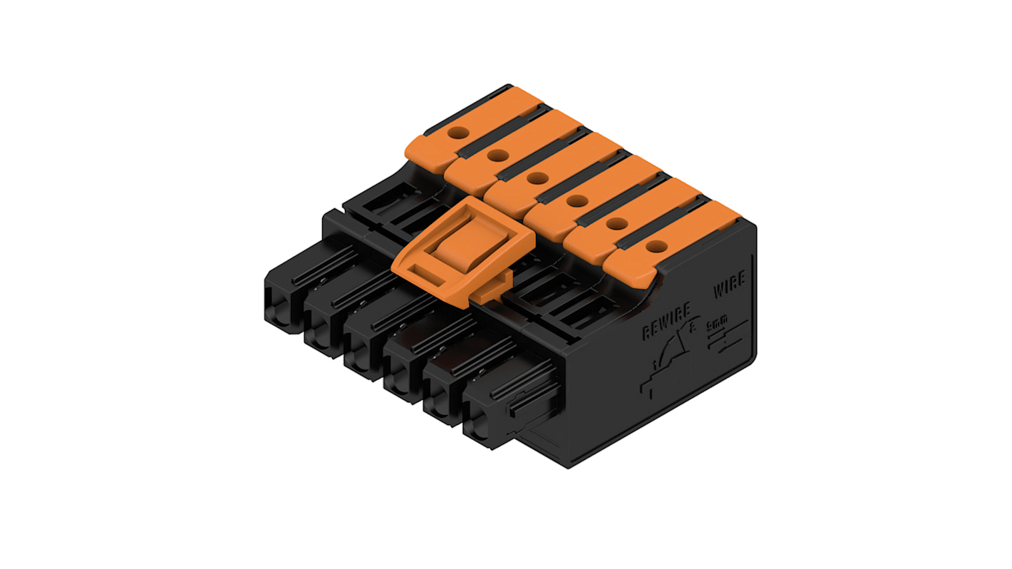 Weidmüller Female PCB Connector Housing, 5mm Pitch, 6 Way, 1 Row