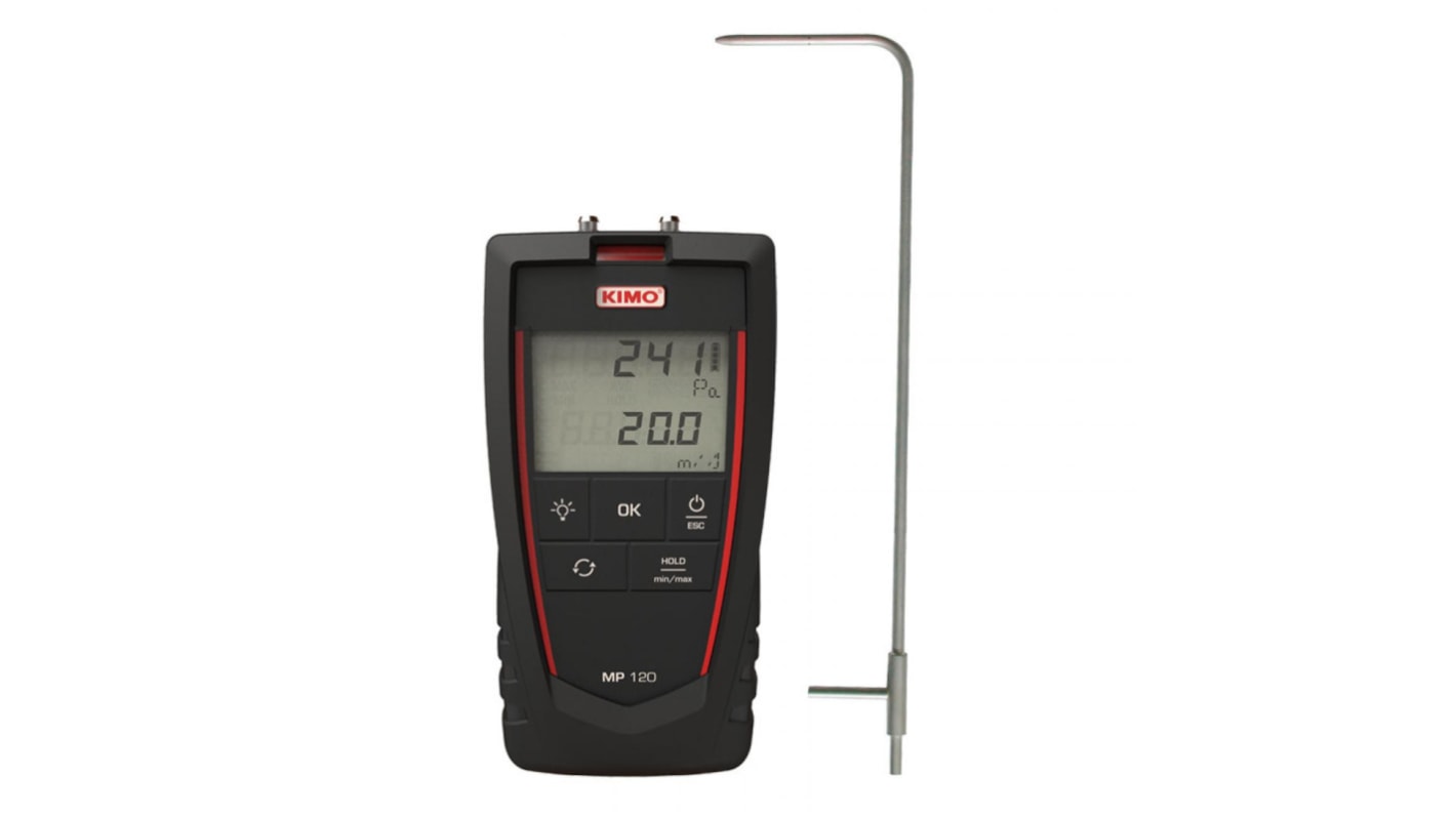 KIMO Differential Manometer 0,5 %, -1000Pa → +1000Pa, DKD/DAkkS-kalibriert