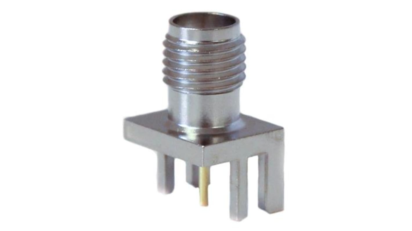 Mueller Electric, jack Edge Mount SMA Connector, 50Ω, Solder Termination, Straight Body