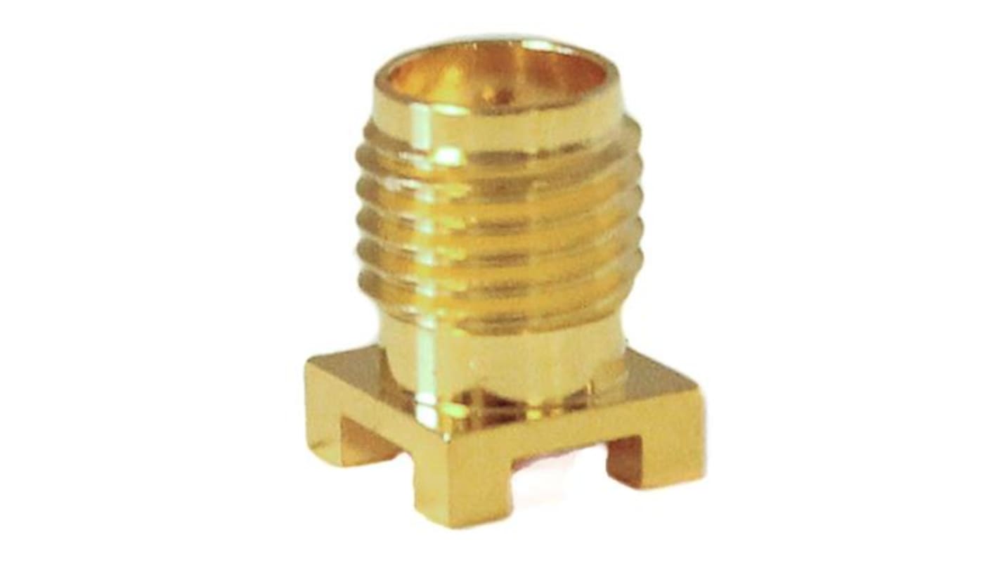 Mueller Electric, jack Surface Mount SMA Connector, 50Ω, Solder Termination, Straight Body