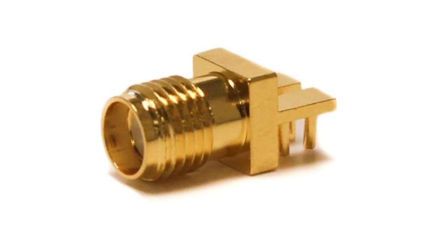 Mueller Electric, jack Edge Mount SMA Connector, 50Ω, Solder Termination, Straight Body