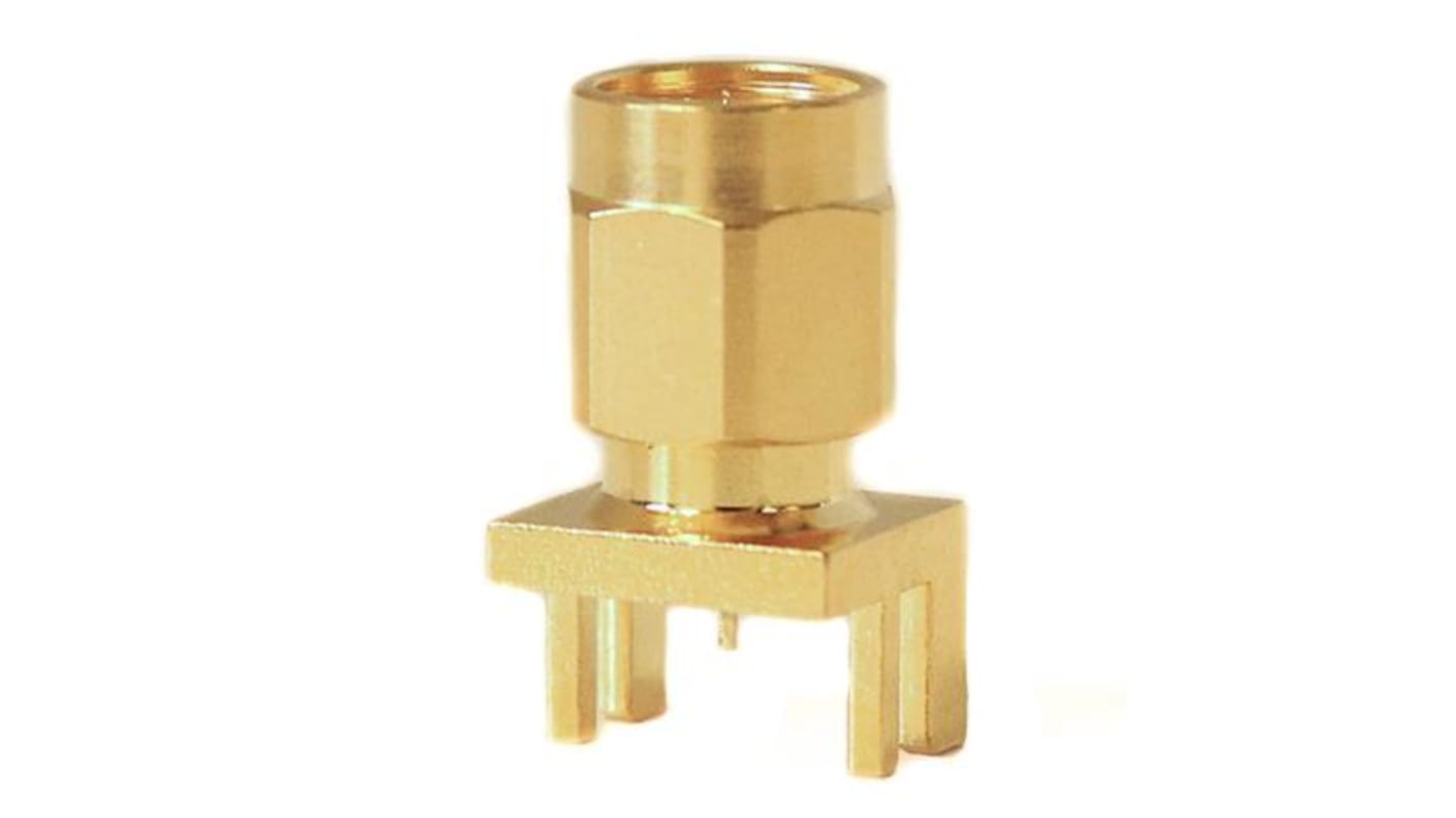 Mueller Electric, jack Edge Mount SMA Connector, 50Ω, Solder Termination, Straight Body