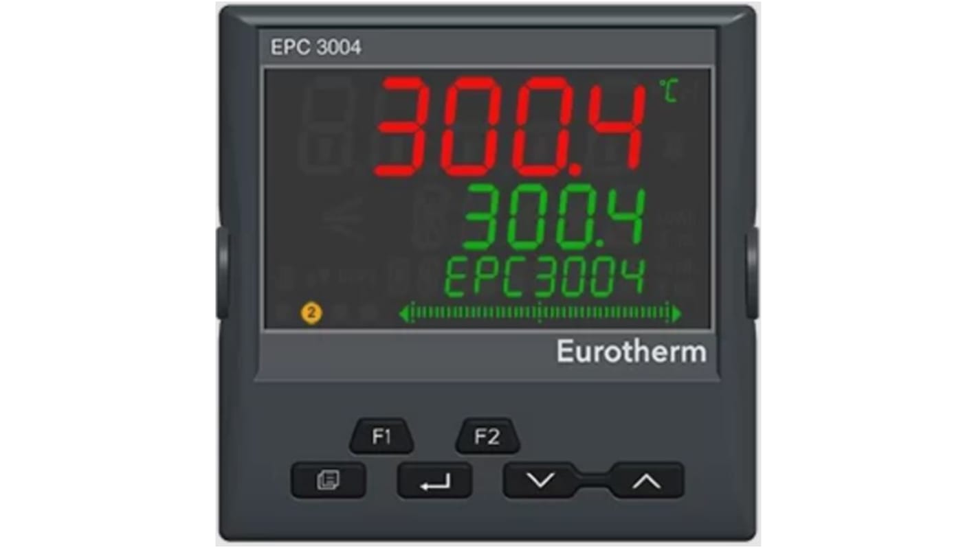 Eurotherm EPC3004 Panel Mount PID Controller, 96 x 96mm 1 Input 1 Relay, 2 DC Output, 100 → 230 V ac Supply Voltage PID